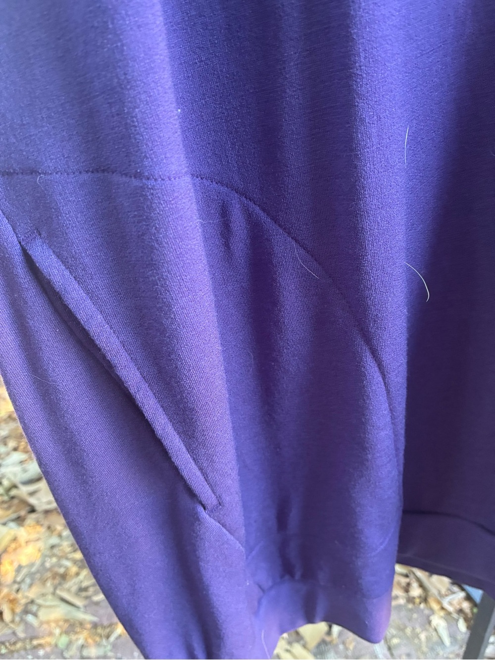 Wool& Deep Purple Women's Relaxed Pocket Tee tunic - Picture 5 of 5